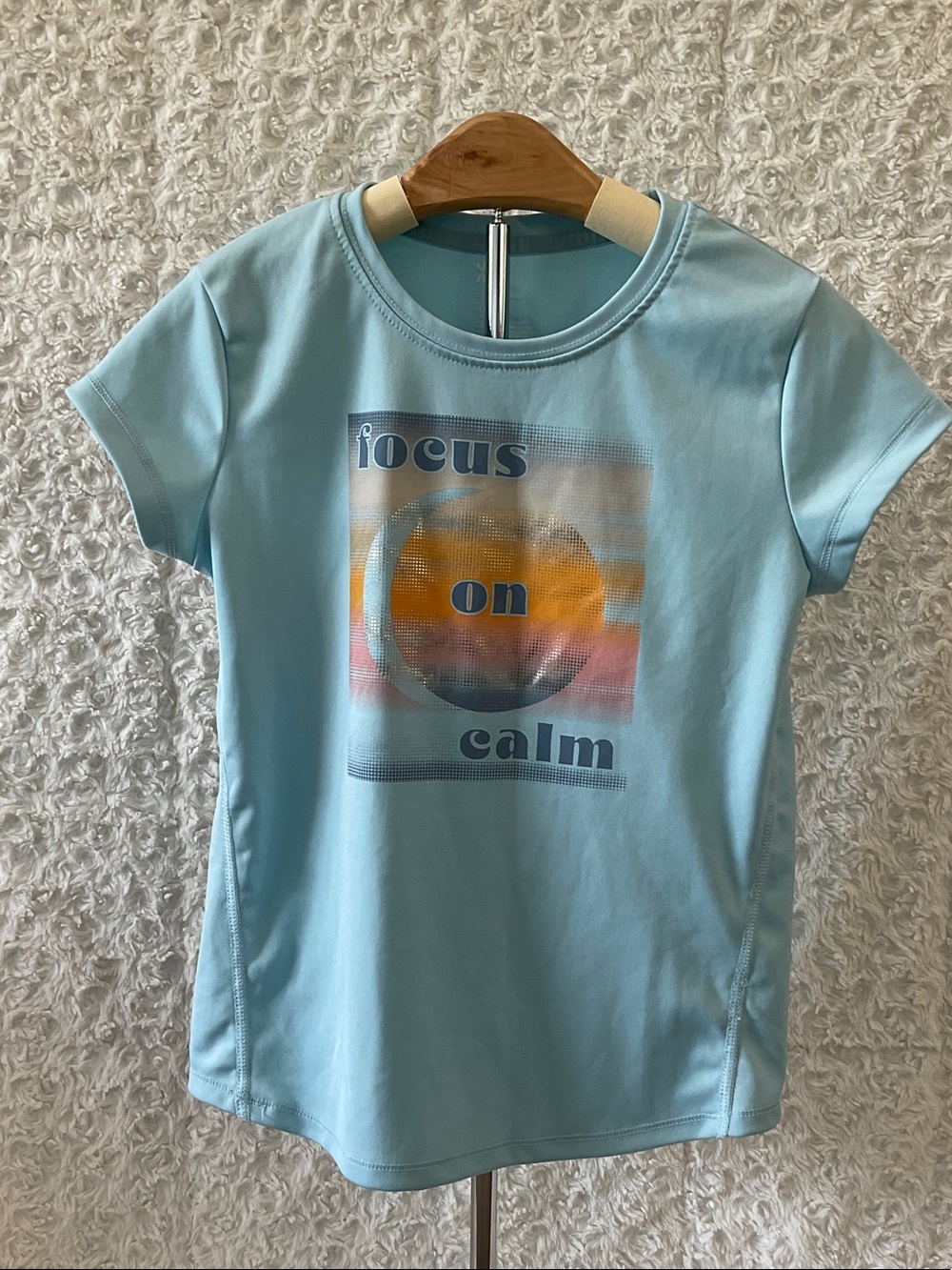all in motion Light Blue 'Focus on Calm' Graphic Tee